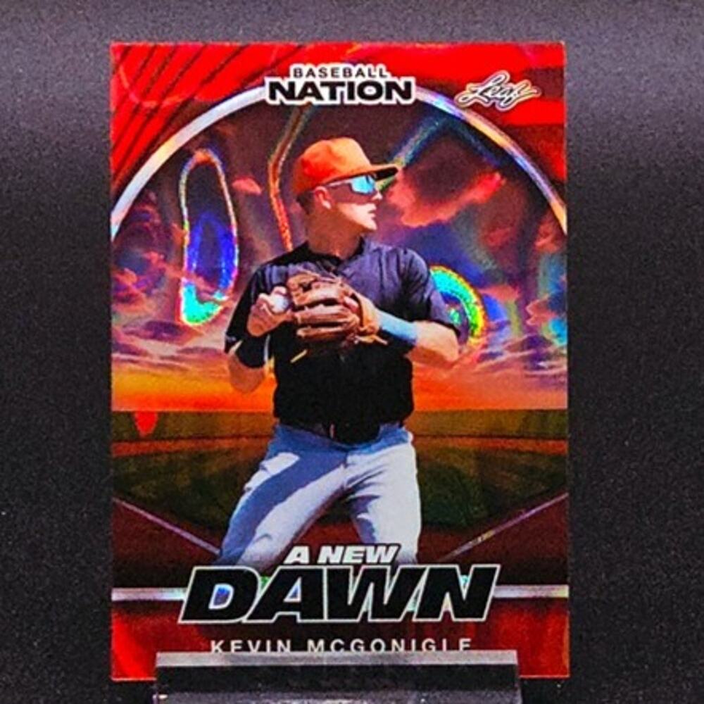 Kevin McGonigle 2/2 New Dawn Red Ray Wave Refractor Detroit Tigers Top Prospect